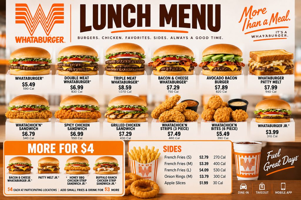 Whataburger Lunch Menu